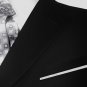 44S Fiorelli 3-Button Men's Suit Solid Black Single Pleated Pants FREE Tie Size 44S