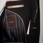 40S Vitarelli 3-Button Men's Suit Textured Black Single Pleated Pants FREE Neck Tie Size 40S