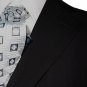 36S Vitarelli 3-Button Men's Suit Textured Black Single Pleated Pants FREE Neck Tie Size 36S