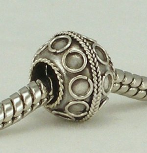 Sterling Silver Bali Bead fits Pandora, Troll, Biagi, Chamilia