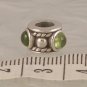 Sterling Silver Genuine Peridot Bali Bead fits Pandora