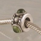 Sterling Silver Genuine Peridot Bali Bead fits Pandora