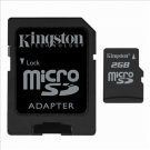 Kingston 2GB MicroSD Flash Card w/ SD Adapter Model SDC/2GB Set of 2 + DMC2