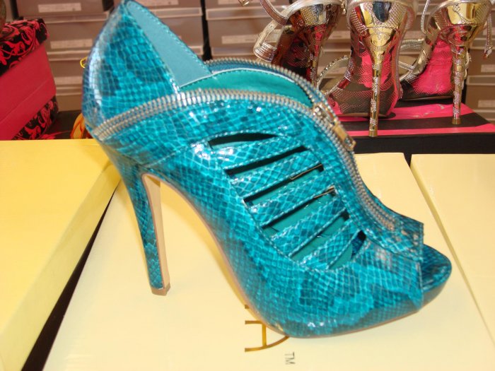 Hot Blue Snake Bootie 8 1/2