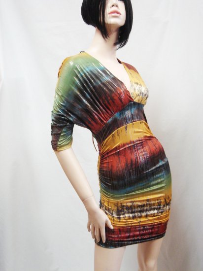 Brown Multi Mini Dress Size Medium