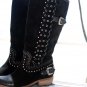 &acirc;�&iexcl;&acirc;�&yen; 6Sz Beverly Feldman Black Suede Womens Boots Eur 36 &acirc;�&yen;&acirc;�&iexcl;