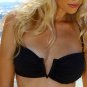 L *HOT Brazilian Rhinestone Bikini* Black Beach Swimsuit Cute As A Bunny Vix-en Swimwear 14kt Gold!