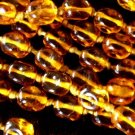 VINTAGE PINCHED AMBER FLAPPER NECKLACE