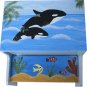 Hand Painted Killer whale and Under the sea Step Stool