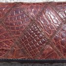 100% Genuine Brown Crocodile 3 Folds Wallet
