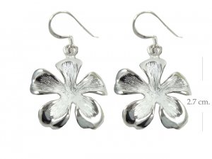 925 Sterling Silver Flower Dangle earrings