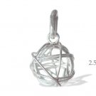 925 Silver Wire Wrap Round Hand Made Pendant
