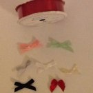 Red Gift Ribbon with 7 Small Loose Bow Ribbons Red Gift Ribbon with 7 Small Loose Bow Ribbons
