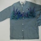 Women's Art Unlimited Sportswear Cardigan Seagreen Long Sleeve Button Down, Med Women's Art Unlimited Sportswear Cardigan Seagreen Long Sleeve Button Down, Med