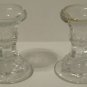 Glass Candle Holders for Taper Candles Set of 2