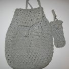 Grey Woven Backpack with Matching Eyeglass Case Grey Woven Backpack with Matching Eyeglass Case