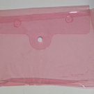 Clear Pink Snap Closure Poly Accessory Bag Clear Pink Snap Closure Poly Accessory Bag