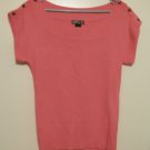 Mandee Wide Neck Salmon Colored Top Size Medium Mandee Wide Neck Salmon Colored Top Size Medium