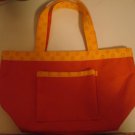 Orange Mesh Hand Purse