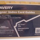 Laminated Tab Index Card Guides 8 x 5, A-Z Vintage