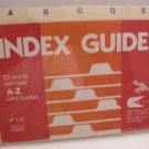 Laminated Tab Index Card Guides  4 x 6 Alphabetized A-Z, 26 count