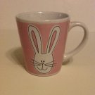 Bunny Face Mug Pink & White 8oz