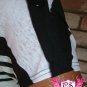 (Style#Romper-10)Shortsleeve Black/White Striped Romper-Large