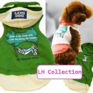 Dog Tee with hood (Green) - Big Dog Size
