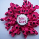 Daddy's Girl Pink Korker Bow