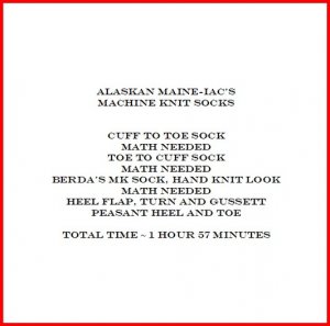 Machine Knit Socks