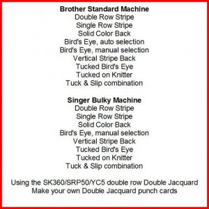 Hobby Knitting Machine DVD Tutorial Double Jacquard