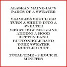 Parts of a Sweater