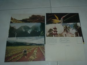 Six WWII Spectratone Color  Nonposted Post Cards - Rare!