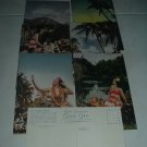 Six WWII Spectratone Color  Non-posted Post Cards - Rare!