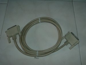 25 pin Male/male D Type Computer Cable - 8 feet