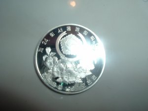 1988 South Korea  5000 Won Olympic Silver Proof