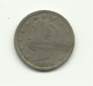 1906 #1 V Liberty nickel