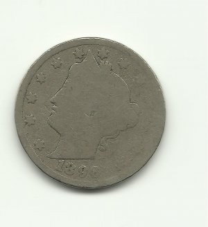 1896 #2 Liberty V Nickel