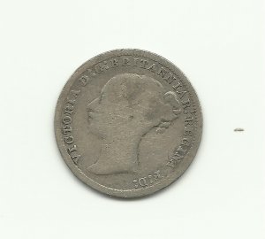 1874 3 Pence UK Silver Collection