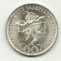 1968 Mexico 25 Peso Silver Olympic Games