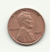 1945 #3 Lincoln Cent