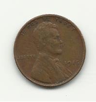 1945 #5 Lincoln Cent
