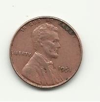 1951 #1 Lincoln Cent
