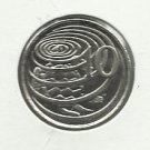 1992 Unc. Cayman Island $.10 coin