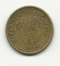 1994 #1 -  20 Pesos - Colombia.