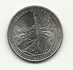 2010-P #1 Unc. Grand Canyon Territorial Quarter.