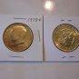 1973-D XF to AU typical  Kennedy Half