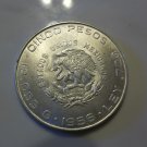 1956 #1 Unc. Mexican 5 Peso  - .720 Silver