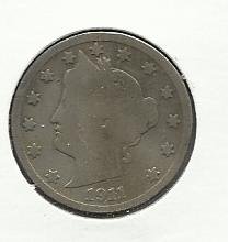 1911 #12  Liberty "V"  Nickel.