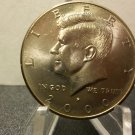 2000-P#1  BU Kennedy half dollar with rainbow edge